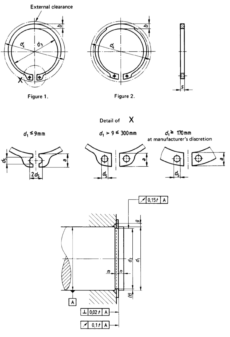 DIN 471 Pkg of 16 63mm External Snap Ring Stamped DSH-063 USA Spring Steel Standard Duty 